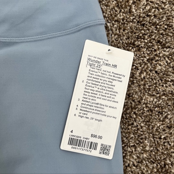 Lululemon Wunder Train High -Rise Tight 25" in Chambray Size 4 - Picture 4 of 4